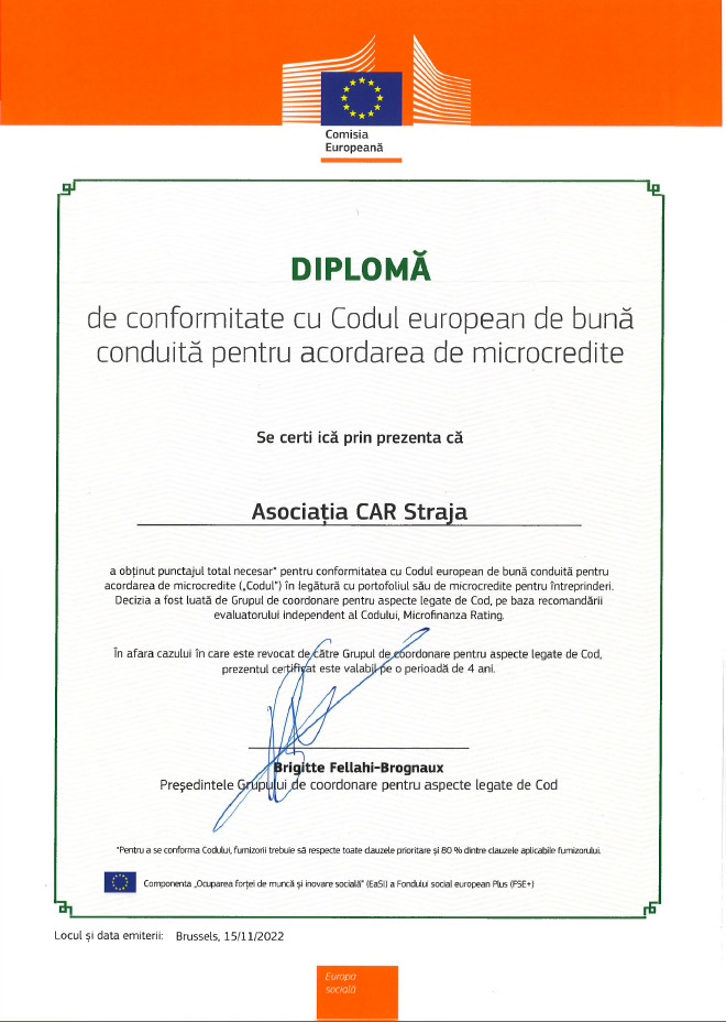 certificat de conformare